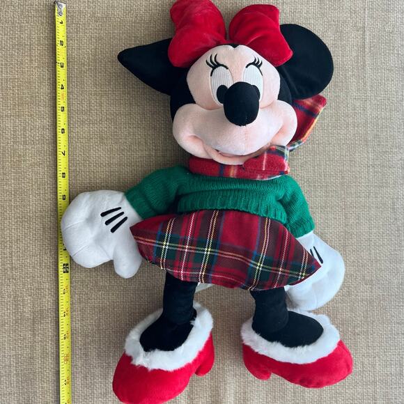 Disney Store Exclusive 2012 Christmas Mickey & Minnie Plush w/ Vintage Ornaments - Picture 3 of 8